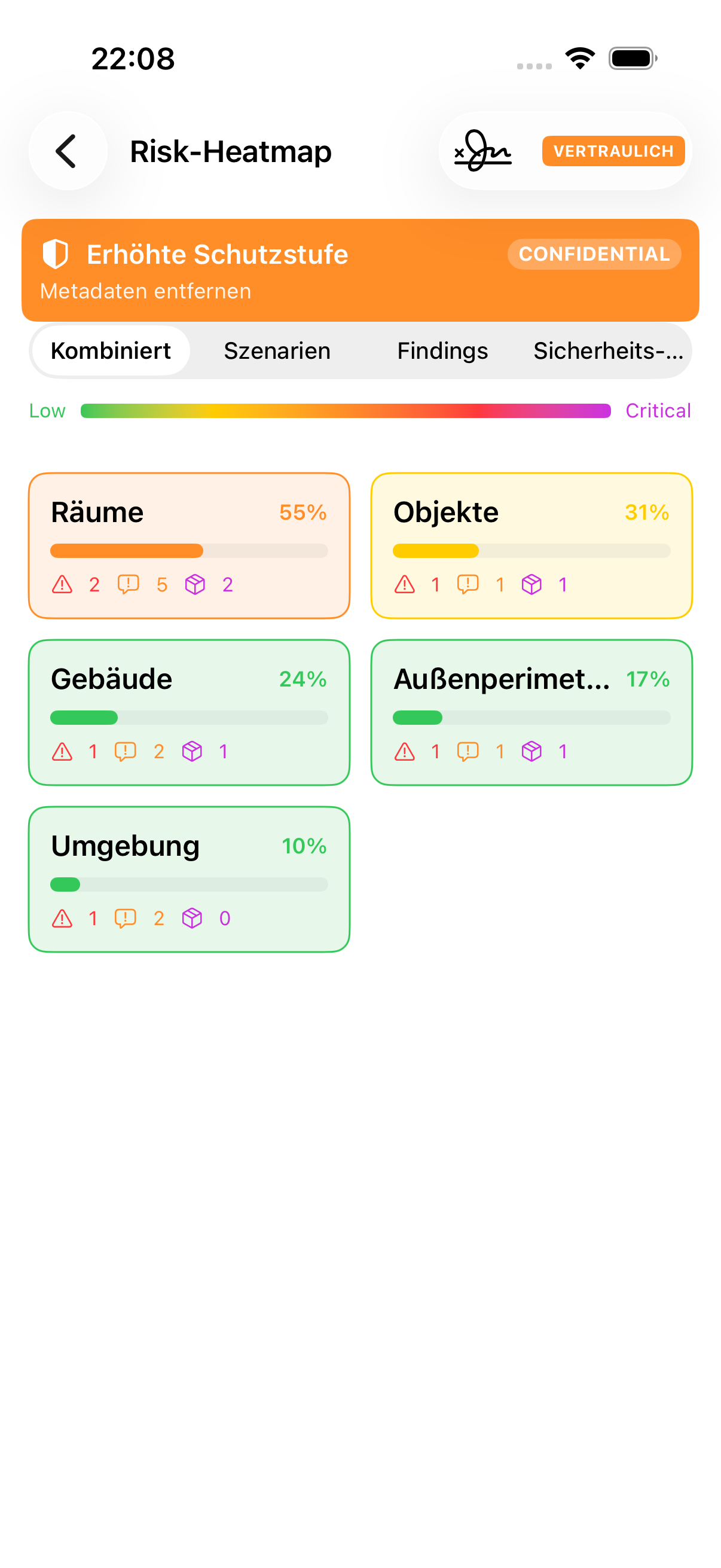 Risk Heatmap iOS